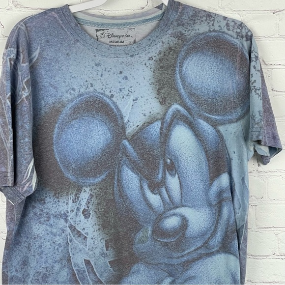 Disney Store “Brash” Mickey Mouse T-shirt Blue Short Sleeve Crewneck Medium - Picture 2 of 10